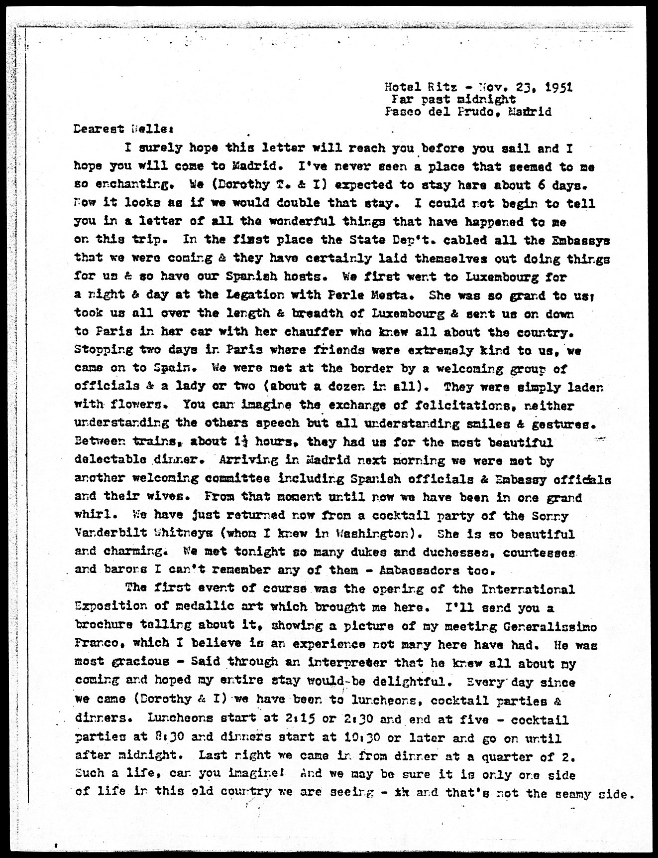Transcription of handwritten letter from U.S. Mint Director Nellie ...